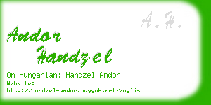 andor handzel business card